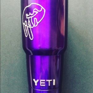Custom Lip Purple Swarovski Crystals Tumbler 32 oz